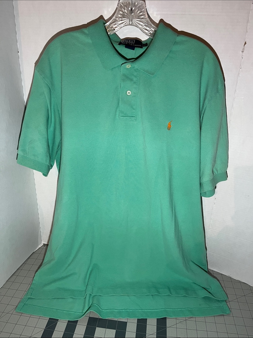 Polo by Ralph Lauren Aqua Green Short-Sleeve Polo with Yellow Pony
